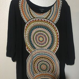 Women's black top 2X